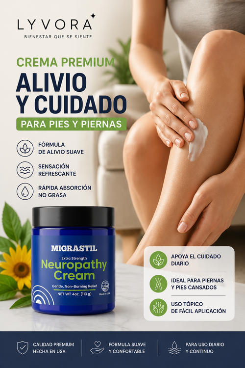 Crema para Alivio y Cuidado de Pies y Piernas